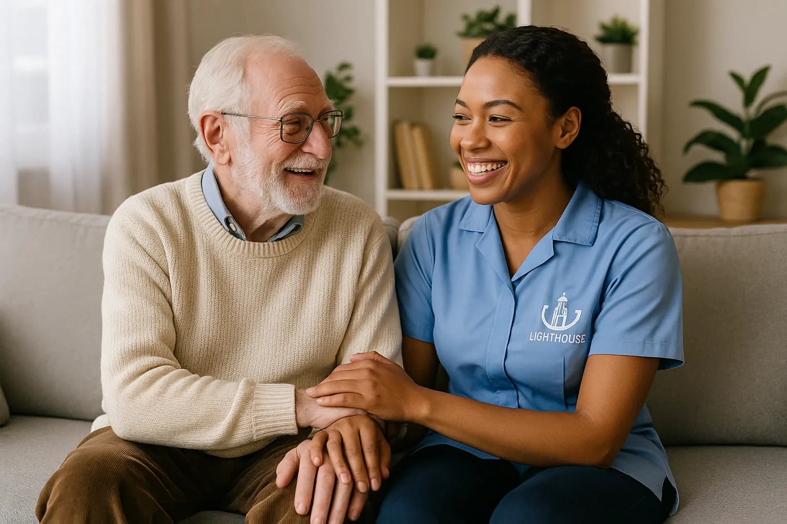 Caregiver providing overnight care