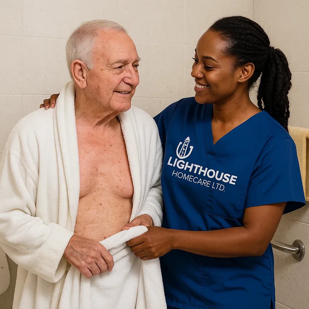 Caregiver providing companionship support